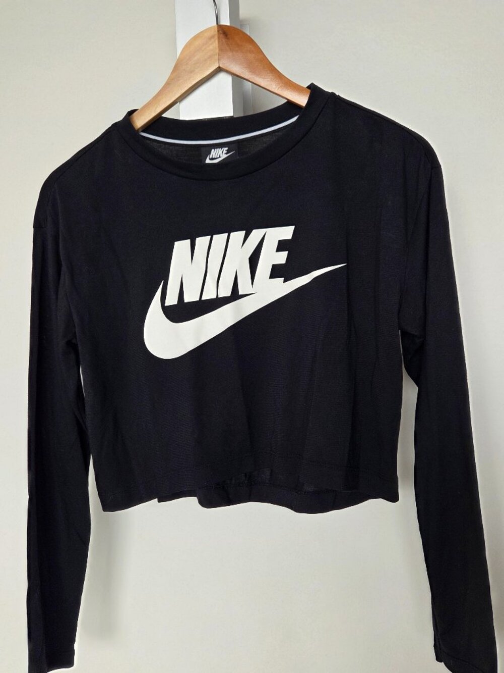 Nike Essential Long Sleeve Top In Black Size XS